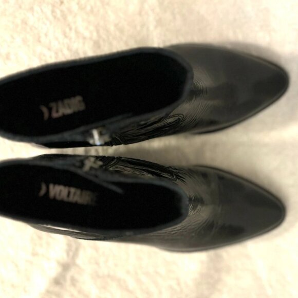 Zadig & Voltaire Woman's Black Ankle Boots Leather US 7.5 EU 38 New-No Tags - Picture 11 of 16